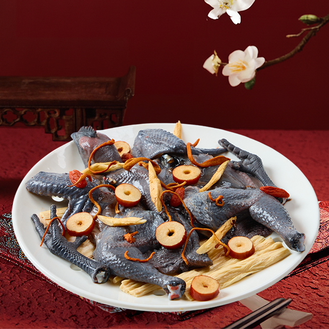 GÀ ĐEN HẤP THẢO MỘC